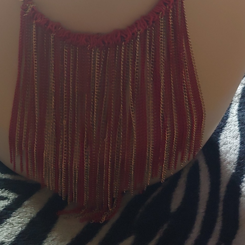 Red and gold beautiful necklace